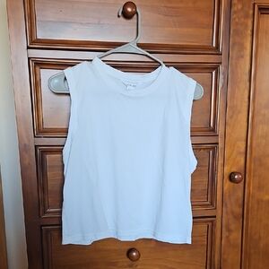 Athleta White Muscle Tee